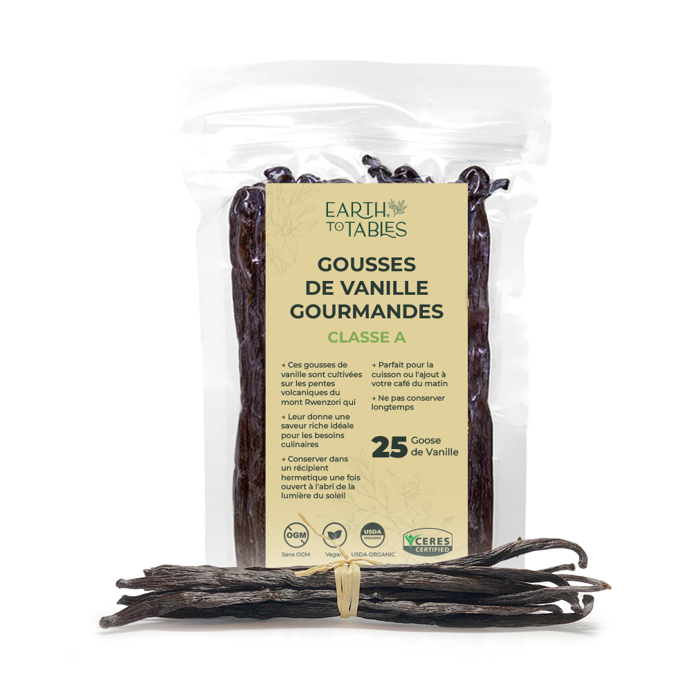 25 Whole Bulk Vanilla Beans Grade A | Premium Gourmet Whole Pods