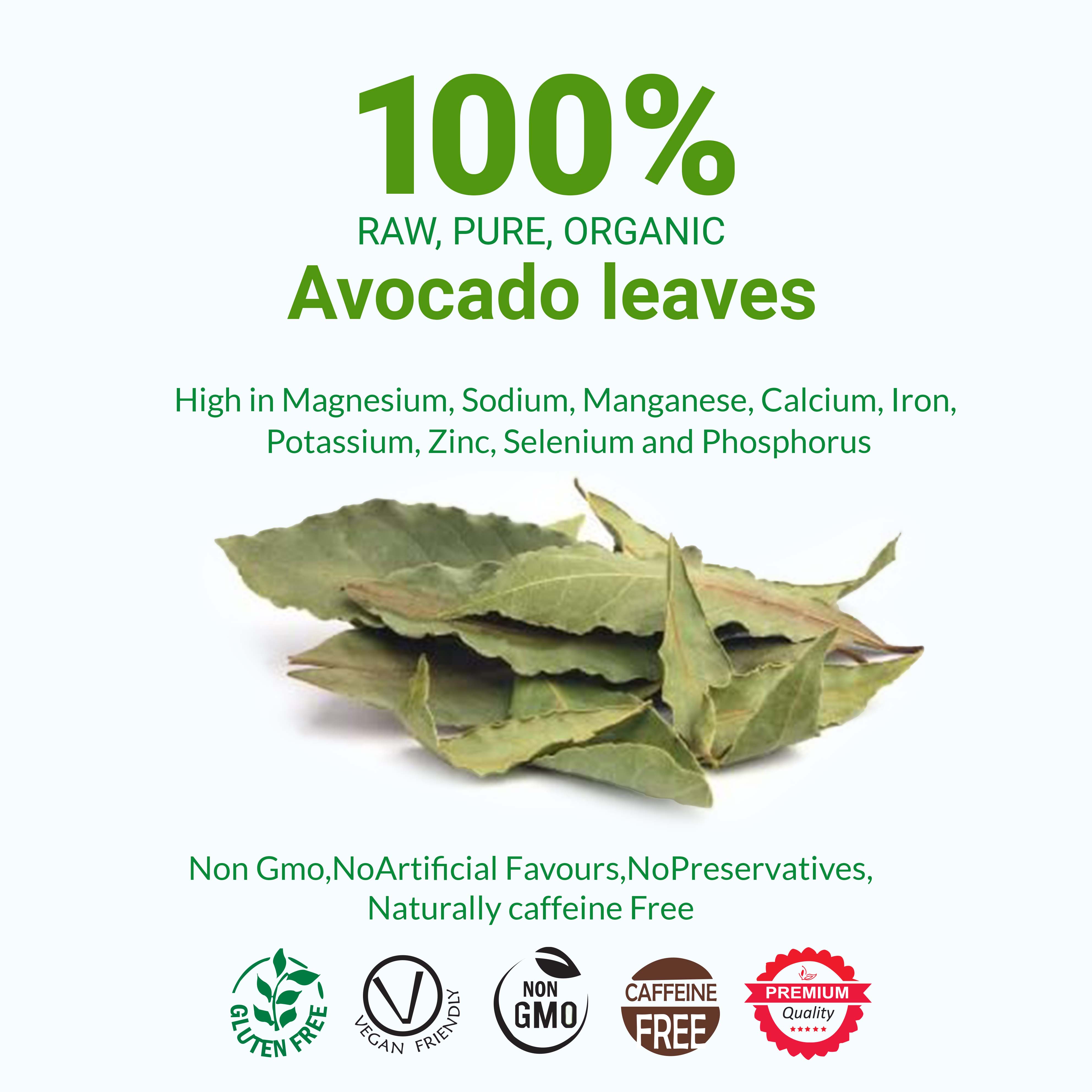 Organic Dried Avocado Leaves 75g