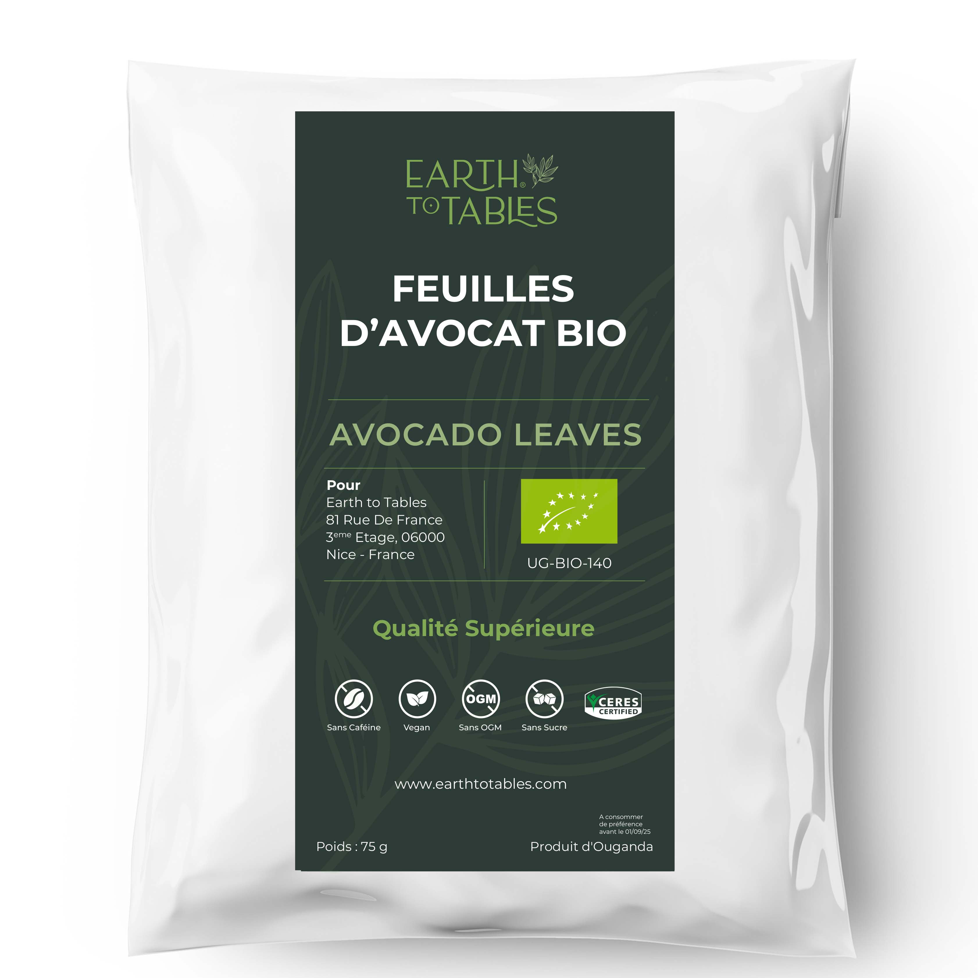 Organic Dried Avocado Leaves 75g