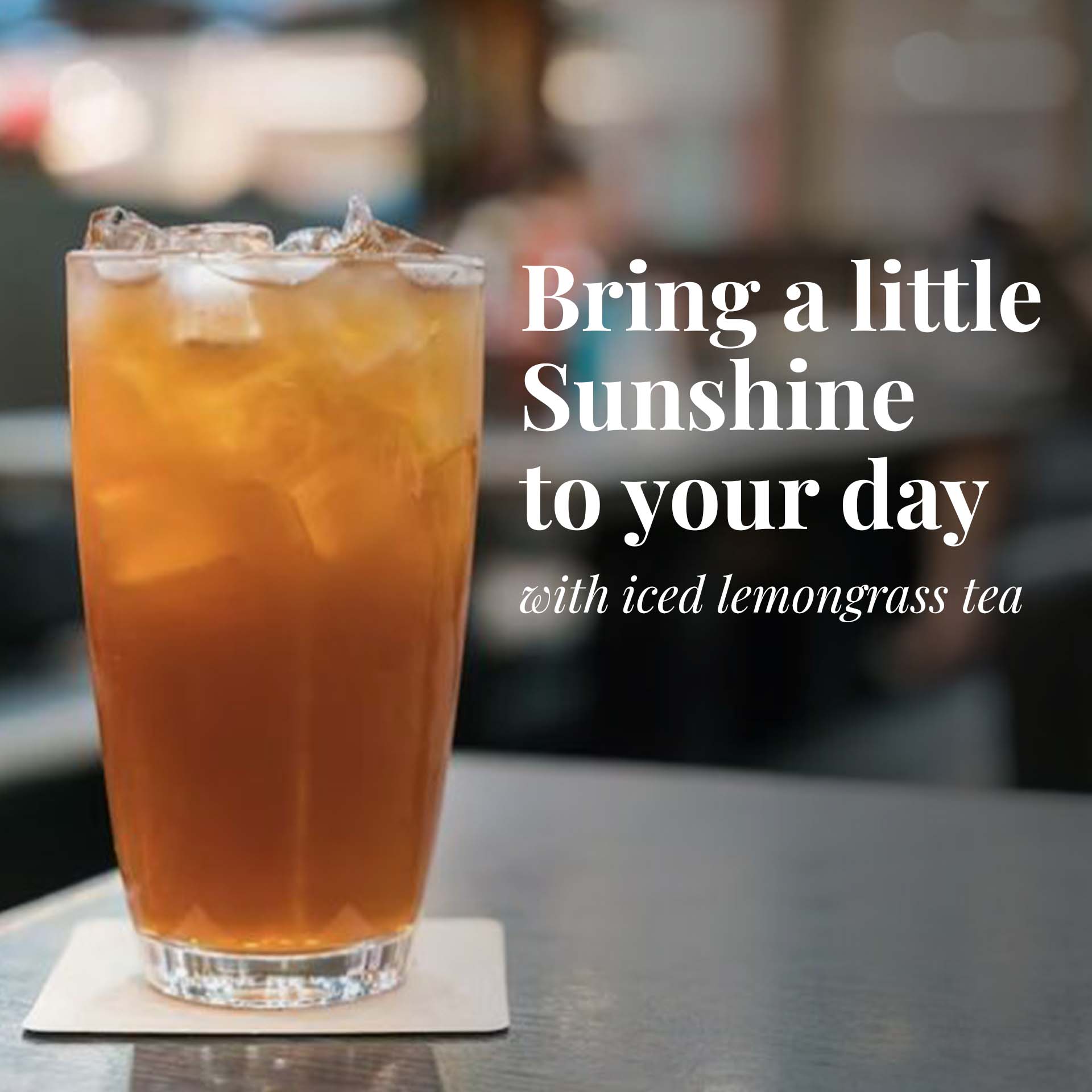 Allow your day be filled with a little sunshine with Earth to Tables iced Lemongrass Tea