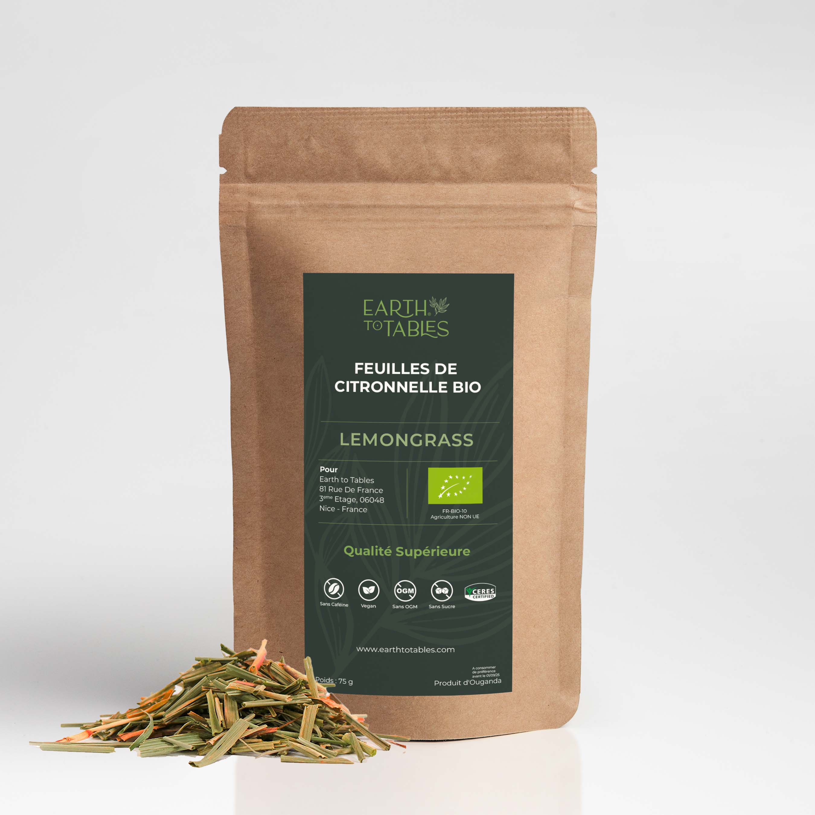 Organic Lemongrass Loose Leaves 75g