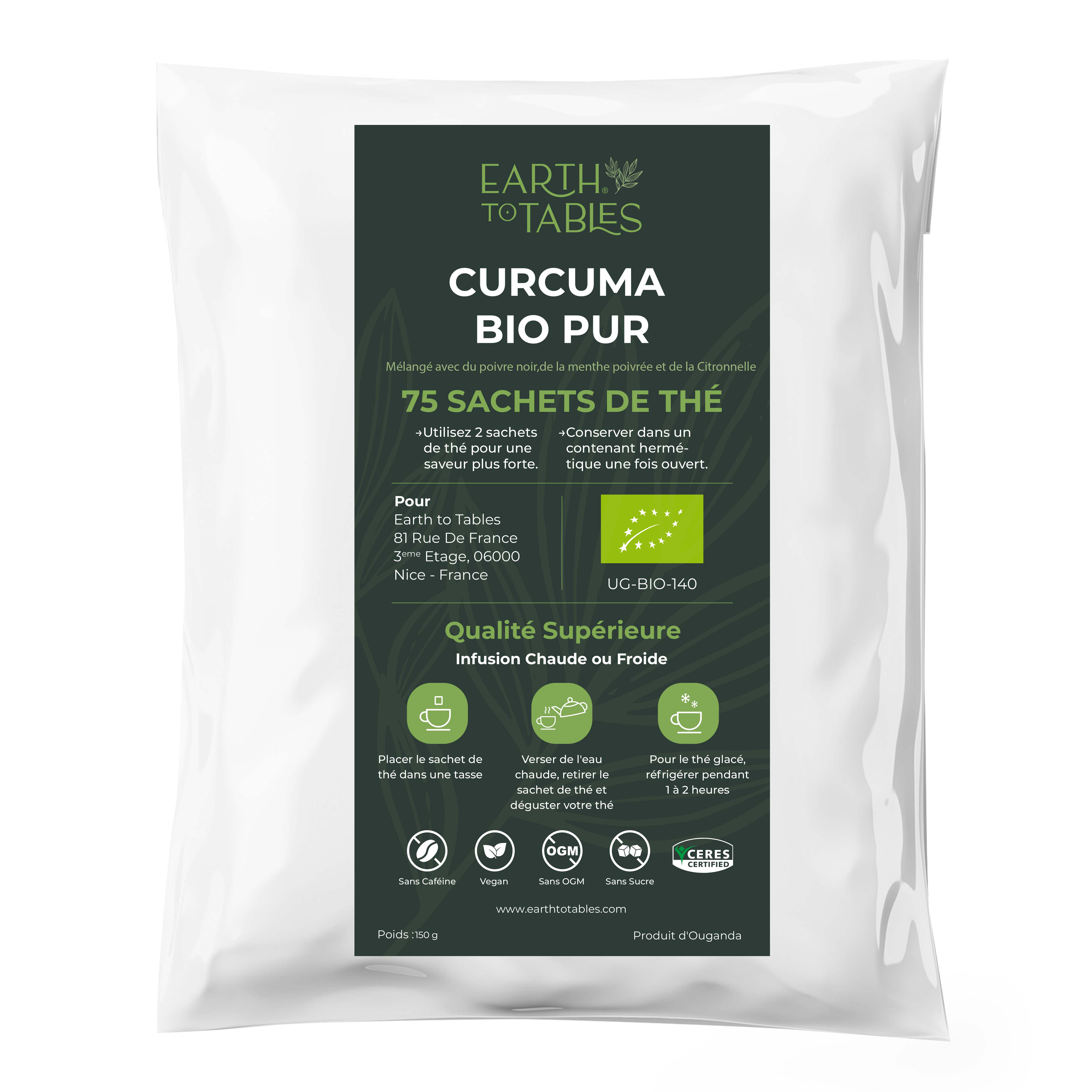 Organic Turmeric - 75 Tea Bags