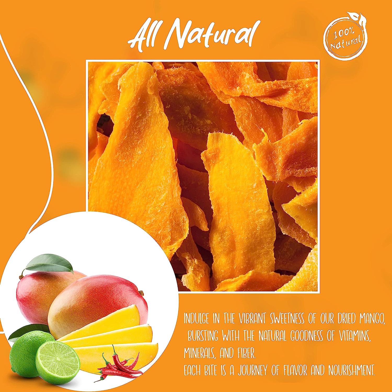 Chili Lime Dried Mango Slices 100g