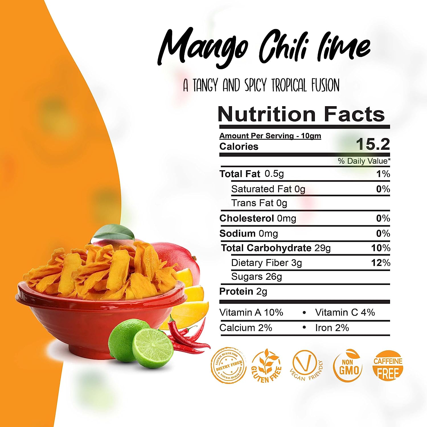 Chili Lime Dried Mango Slices 100g